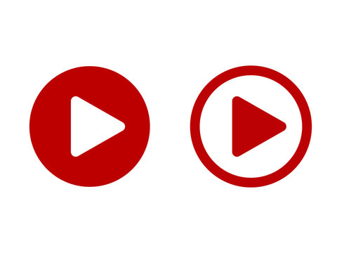 play button for playing video, start to play video icon