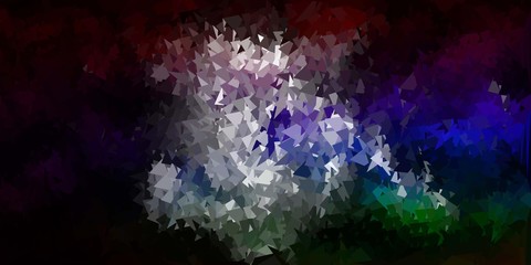Dark multicolor vector polygonal background.