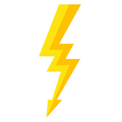 Thunder lightning bolt pictogram icon design element vector illustration for design concept electric