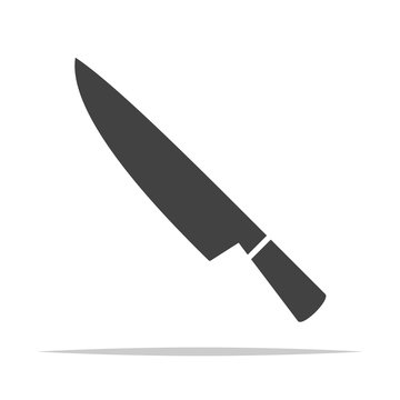 Kitchen knife icon vector isolated