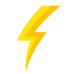 Thunder lightning bolt pictogram icon design element vector illustration for design concept electric