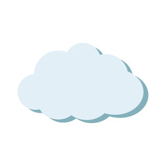 Grey cloud icons on blue sky for design elements, stock vector illustration