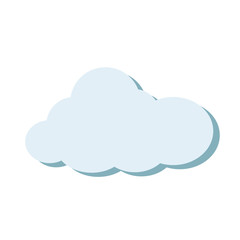 Grey cloud icons on blue sky for design elements, stock vector illustration