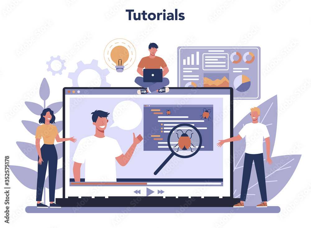 Sticker testing software online service or platform. application or website