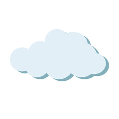 Obraz premium Grey cloud icons on blue sky for design elements, stock vector illustration