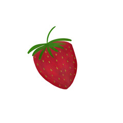 strawberry isolated on white. Drawing. Ripe summer berry. Sweet, cooking, kitchen, summer print, packaging, wallpaper, textile, fabric design