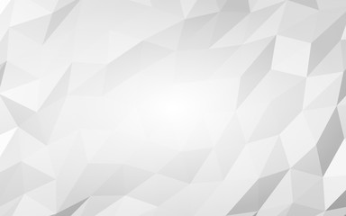 Obraz premium White abstract background. Lowpoly backdrop. Crumpled paper. 3D illustration