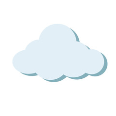 Grey cloud icons on blue sky for design elements, stock vector illustration