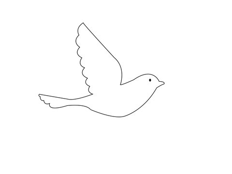 recommend clip art: bird icon on white background.