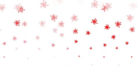 Light red vector template with flu signs.