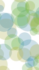 Multicolored translucent circles on a white background. 3D illustration