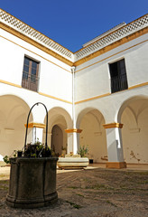Jerez de los caballeros, Cloister of the convent of San Agustin, Badajoz province in Extremadura, Spain