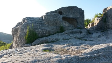 mountain landscape with blue sky