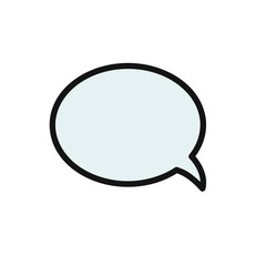 speech bubble for your design on white in cartoon style, stock vector illustration