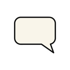 speech bubble for your design on white in cartoon style, stock vector illustration