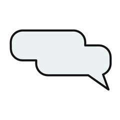 speech bubble for your design on white in cartoon style, stock vector illustration