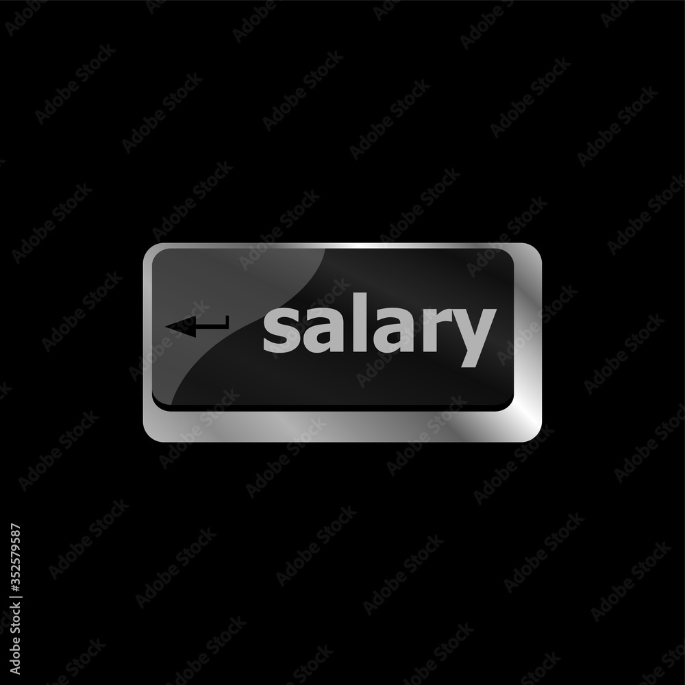 Poster computer keyboard keys with salary enter button