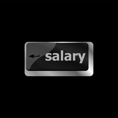 computer keyboard keys with salary enter button