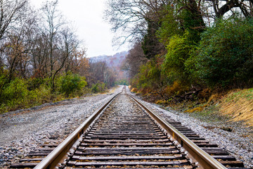 Fototapeta premium Train Tracks in a Country Setting