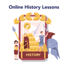 History online education service or platform. History school subject