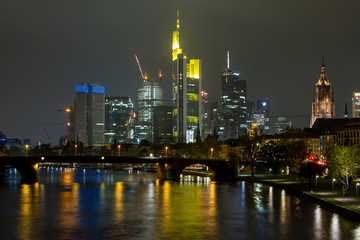 Fototapeta na wymiar Frankfurt am Main at night, Germany