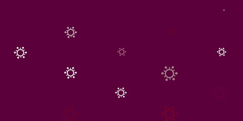 Light Purple vector template with flu signs.