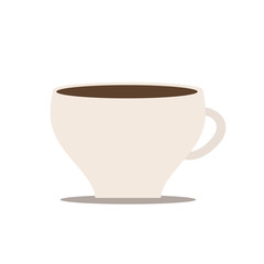 coffee cup mug on white background Flat modern simply design, stock vector