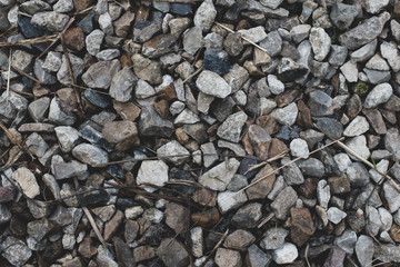 Natural grey background with gravel
