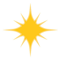 Yellow sparkling star, shiny flashes of fireworks, elements with various glowing light effects, stock vector illustration