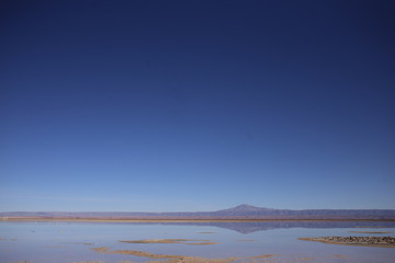 Mountain and lake reflection