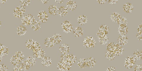 Light gray vector natural artwork with flowers.