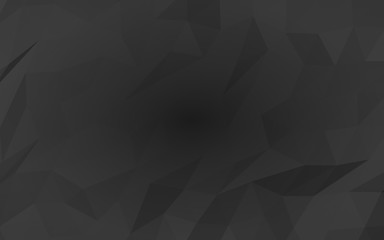Obraz premium Black abstract background. Lowpoly backdrop. Gloomy crumpled paper. 3D illustration