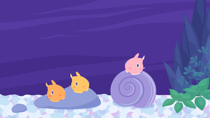 フウセンウオの背景イラスト_16:9