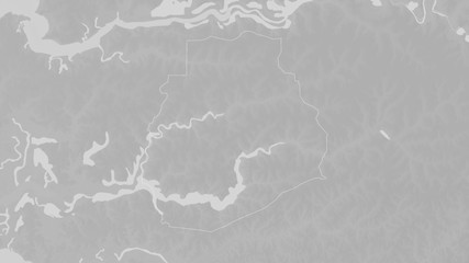 Sédhiou, Senegal - outlined. Grayscale © Yarr65