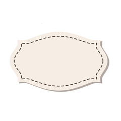 Vintage label frame. Old frame shape, decorative label and retro shape vector