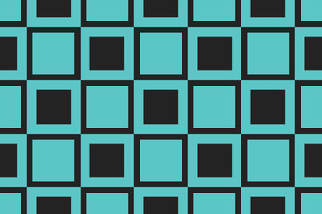 Seamless geometric pattern, texture or background vector in blue, black colors.