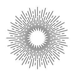 Fototapeta premium Kształt retro Sun burst dla Twojego projektu vintage. Elementy projektu wektor ramki promień słońca. Stockowa ilustracja wektorowa