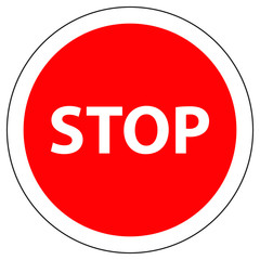 Round road Stop sign.