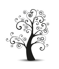 Obraz na płótnie Canvas Vector silhouette tree