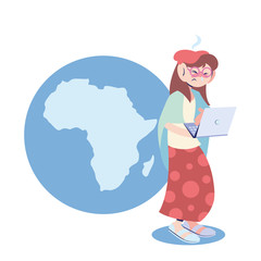 woman on continent sick with flu