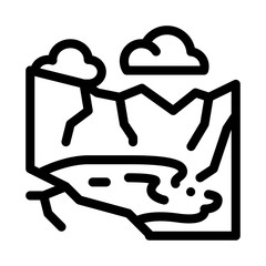 rock camber icon vector. rock camber sign. isolated contour symbol illustration