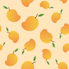 Seamless Mango Pattern. Can be used and be suitable for gift cards, banners, wallpapers, backgrounds, fabrics, patterns, websites and invitations.