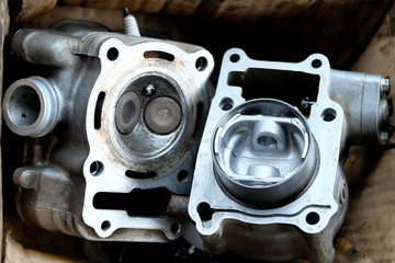 Motorcycle piston that cannot be used.