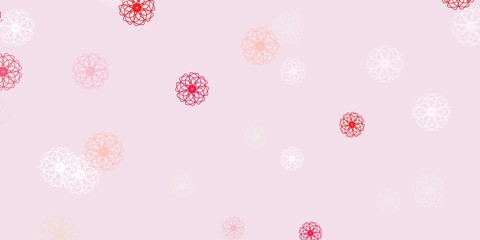 Light red vector natural layout with flowers.