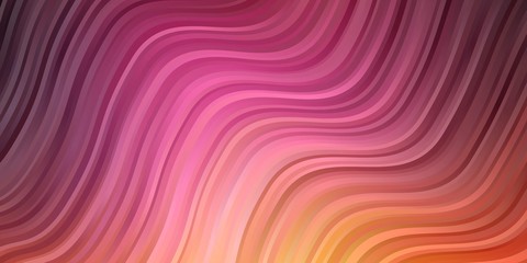 Fototapeta premium Light Pink, Yellow vector backdrop with curves. Bright illustration with gradient circular arcs. Pattern for websites, landing pages.