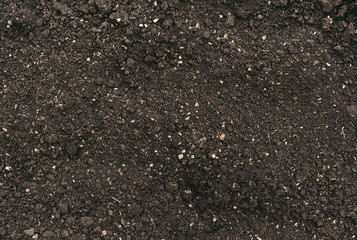 Textured fertile soil for gardening season.