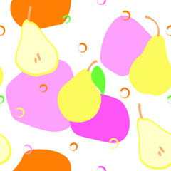 Seamless pattern with pears. Vector illustration