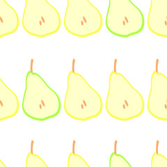 Seamless pattern with pears. Vector illustration