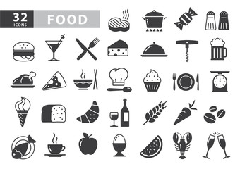 Restaurant kitchen icons