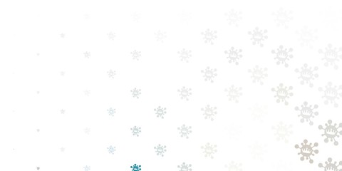 Light gray vector pattern with coronavirus elements.